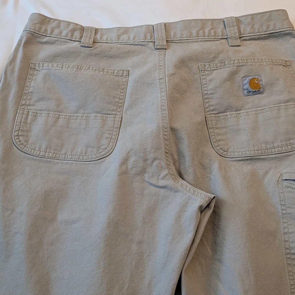 Carhartt Men’s Tan Relaxed Fit Utility Work Pants 38x30 Cotton Stretch